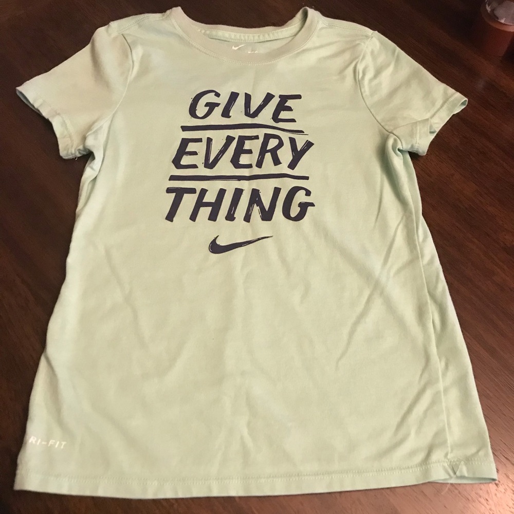 Mint Green Girls Dri-Fit Nike T-shirt